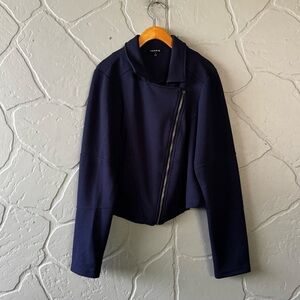 Torrid Textured Moto Jacket – Navy Blue – Size 1